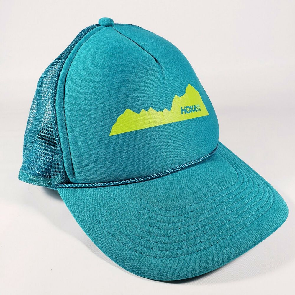 Hoka Hats NZ - Hoka One One Vintage Truckers Cap Mesh Adjustable Green (HXW401629)